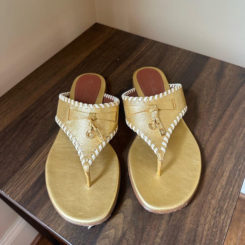 Loro Piana Gold Sandals